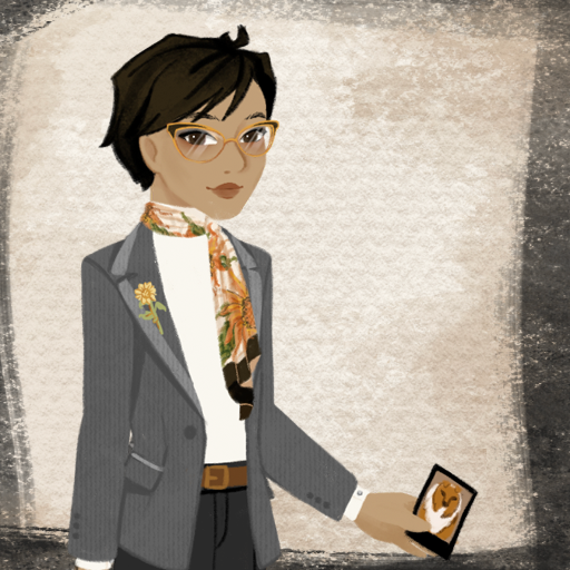 Modern girl dress up icon