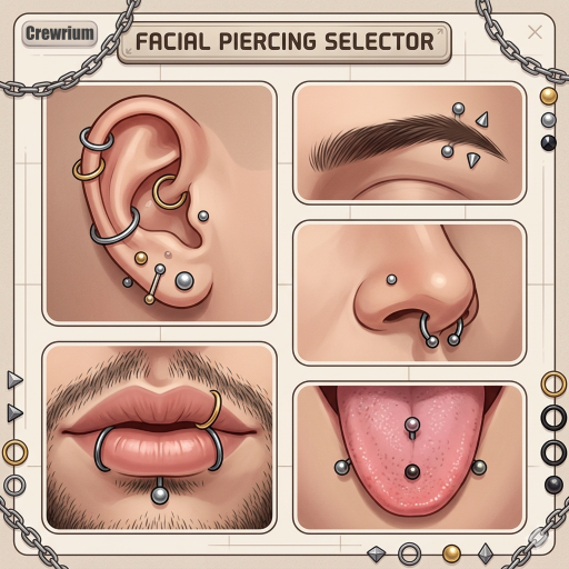 Piercings selector - male version icon