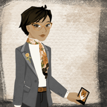 Modern girl dress up