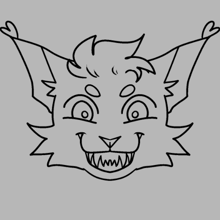 dumb cat lineart thing