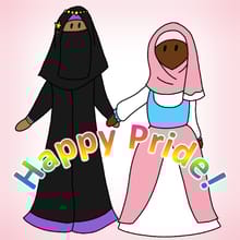 Pride Month Dress Up (Muslim Couple)