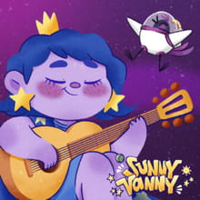Sunny Vanny playing guitar