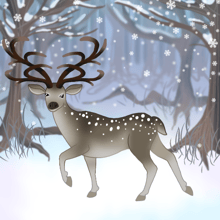 Winter Deer