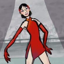 Dress up a figure skater in 🍒red🍒