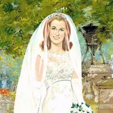 60s Honeymooning Bride Paper Doll
