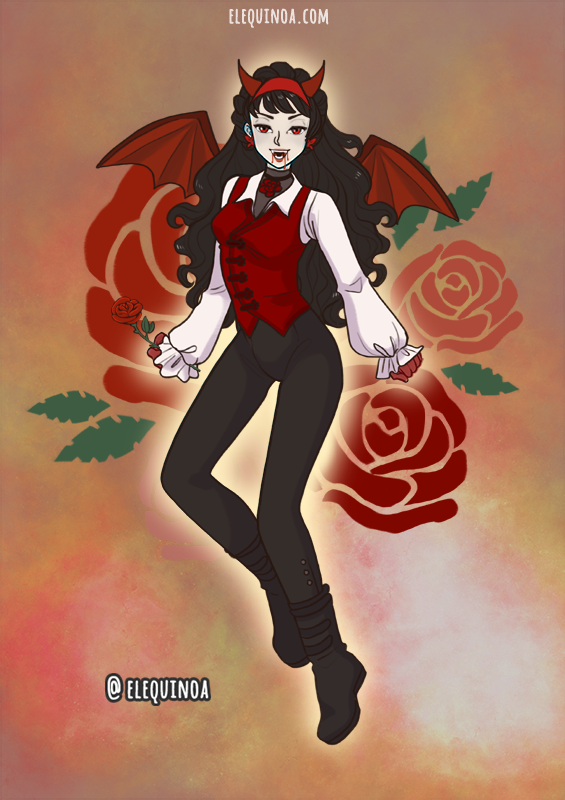 Halloween Vampire made with Anime Girl - HALLOWEEN EDITION
