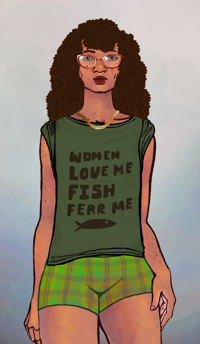 Lesbian Sushi Chef made with Butchy Femme Dressup