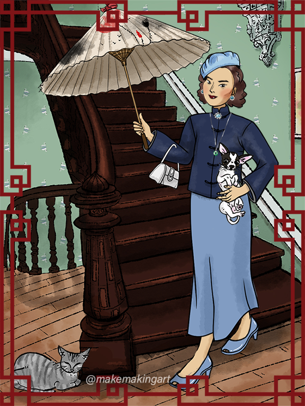 Unnamed made with 1930s Vintage Chinese Dress Up Game