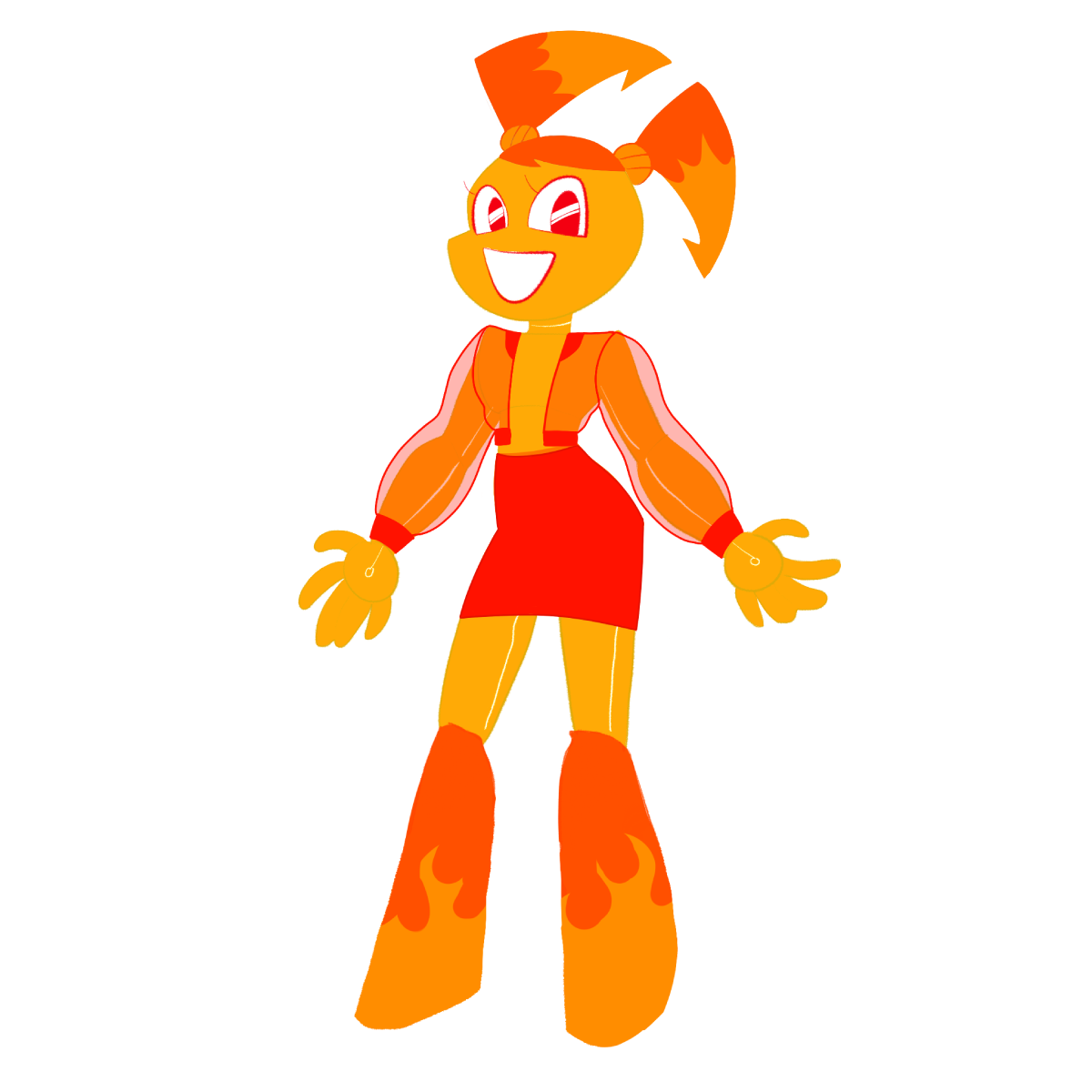 Flamy Robo-teen made with Teen Robot Creator