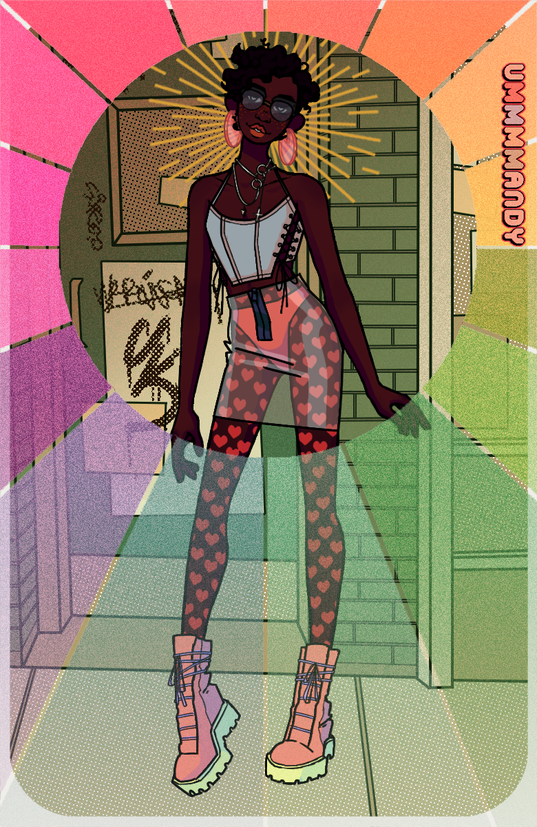 The Senior (they/them) made with dress up, schmess up