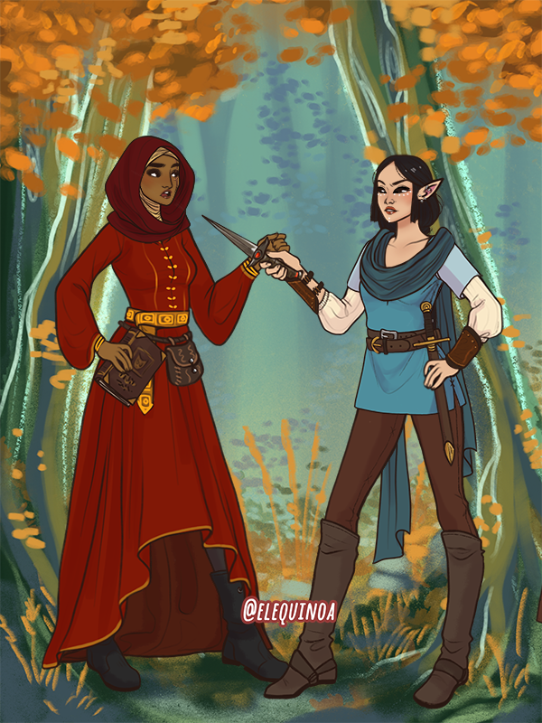 Saena and Tinuriel: First Meeting made with Fairytale Duet - F/F Edition