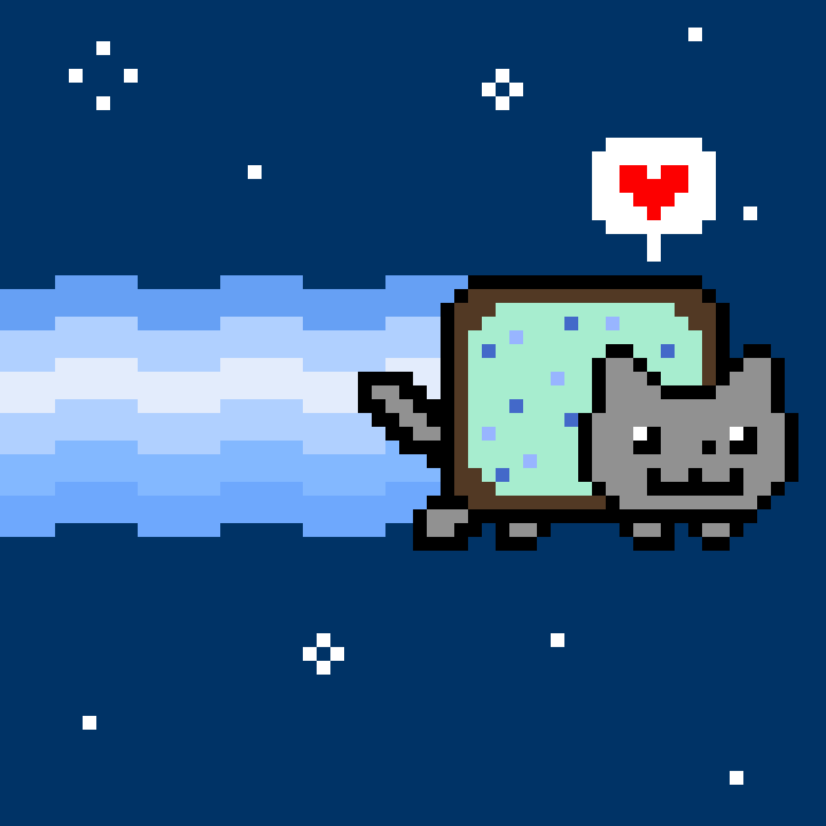 nyan-Whisper made with Toaster Pastry Rainbow Cat