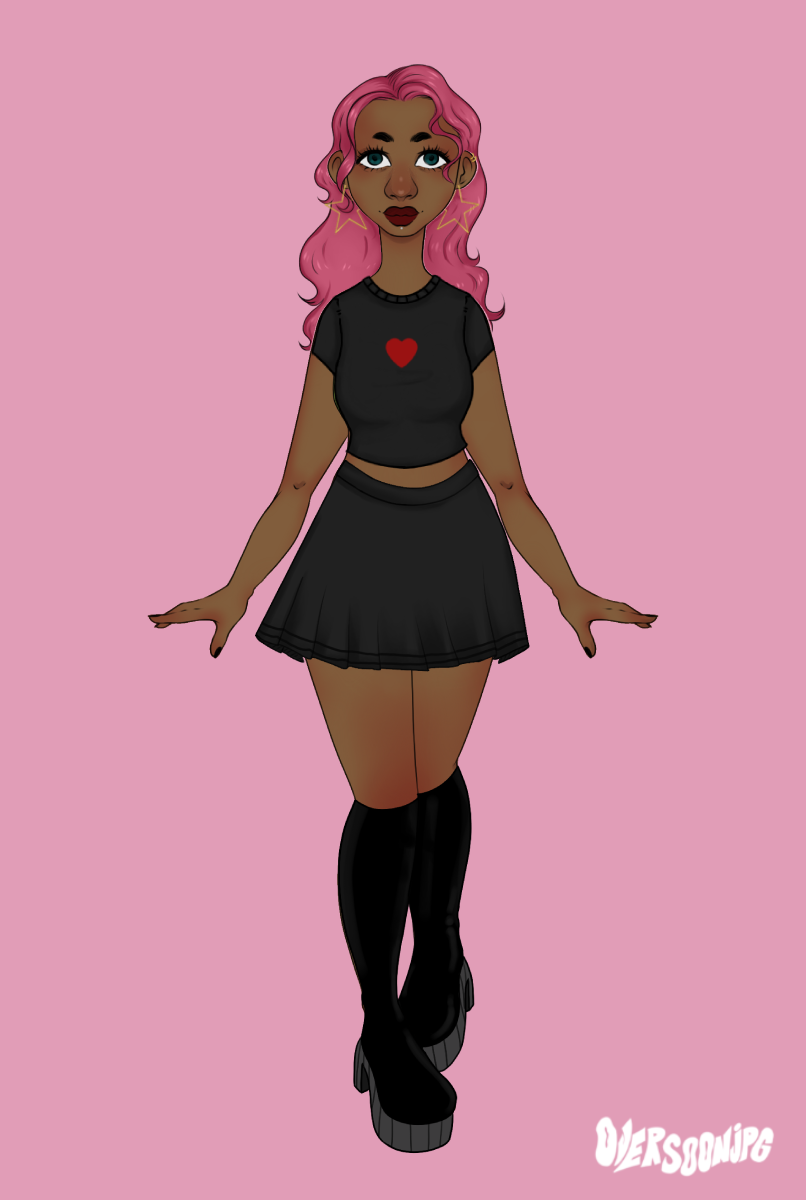 Pink girl made with oversoonjpg's dress up game ✦