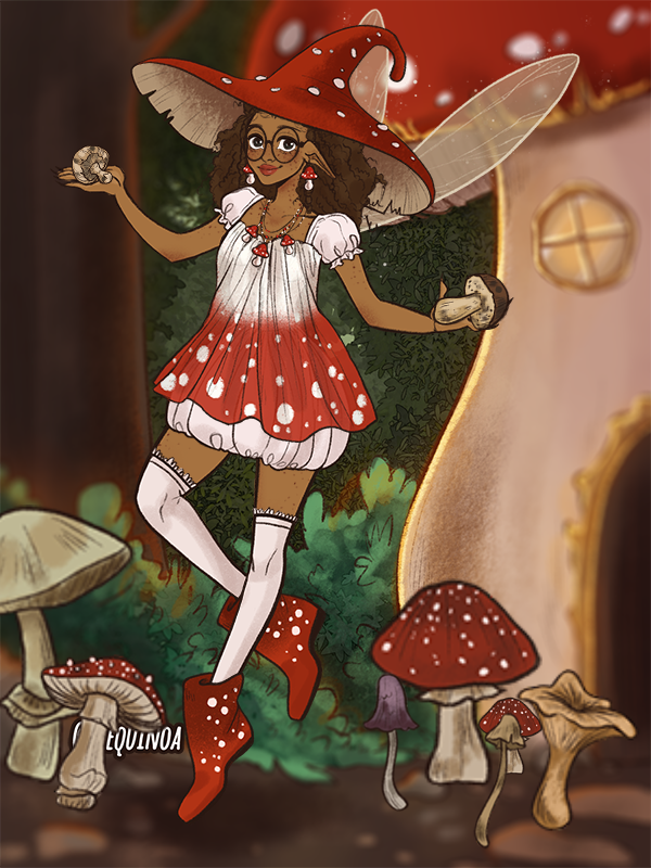 Amanita the Mushroom Fairy made with Forest Fairy
