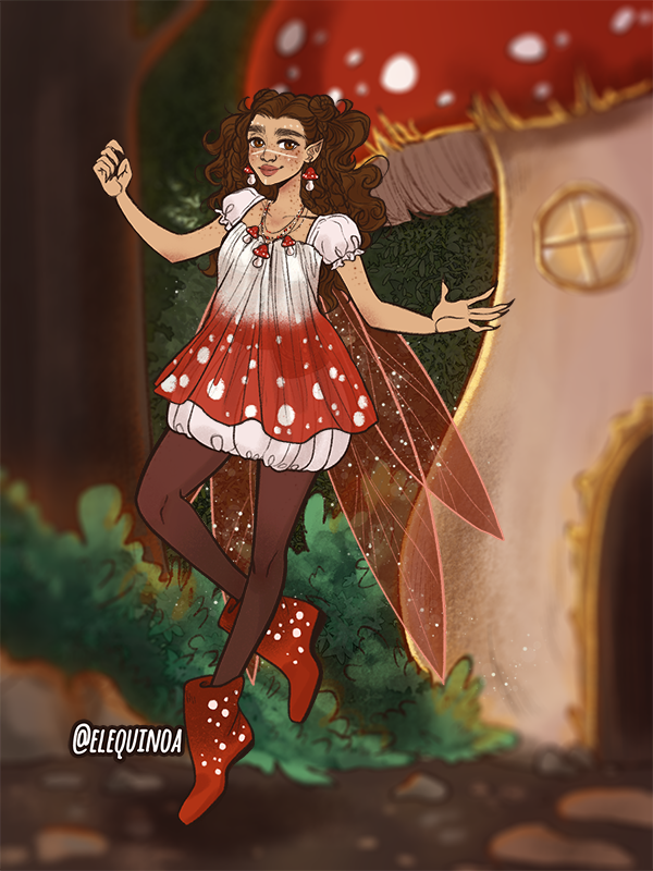 mushroom fairy made with Forest Fairy