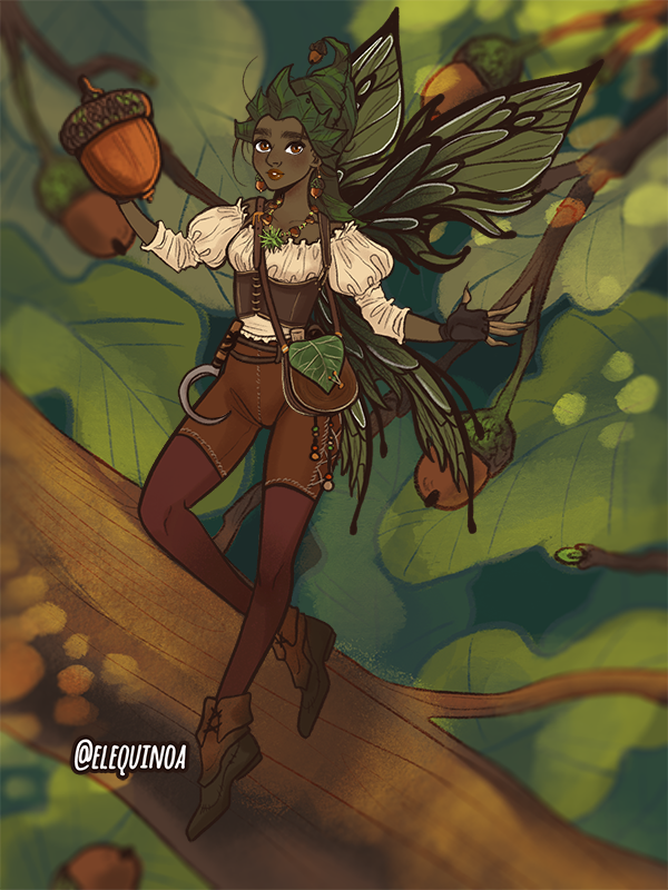 acorn collector made with Forest Fairy