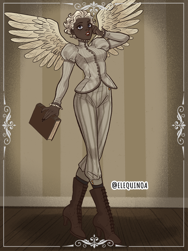aziraphale - bookshop (v2) made with Gothic Heroine
