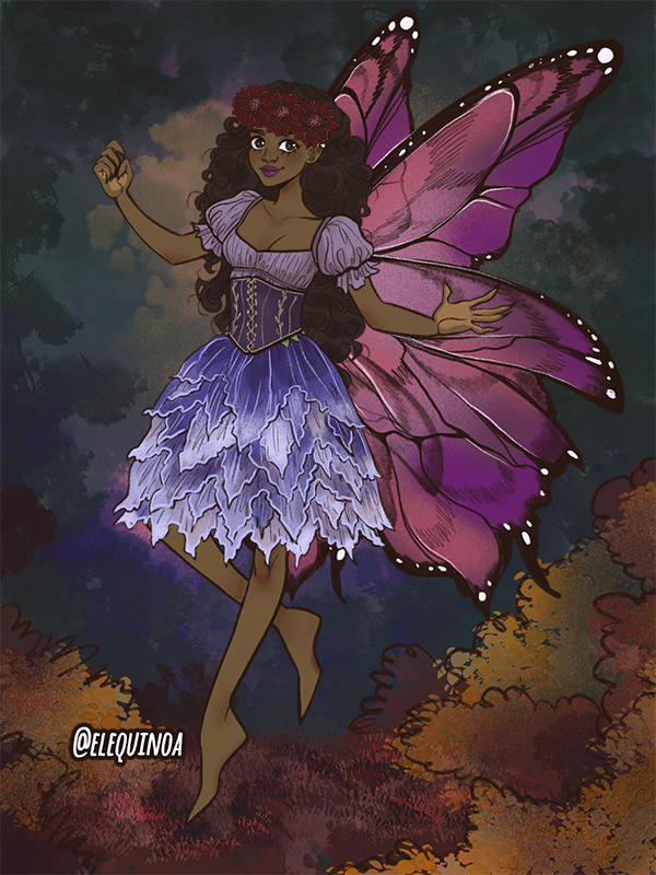 the heliotrope fairy made with Forest Fairy