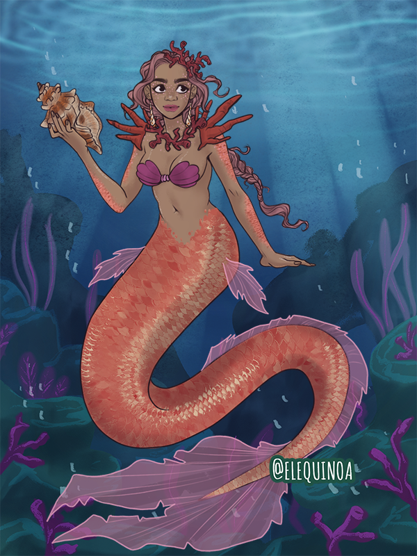coral reef made with Little Merfolk