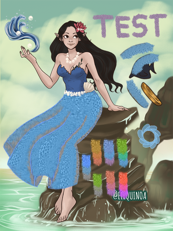 Little Merfolk Draggie Test made with Little Merfolk