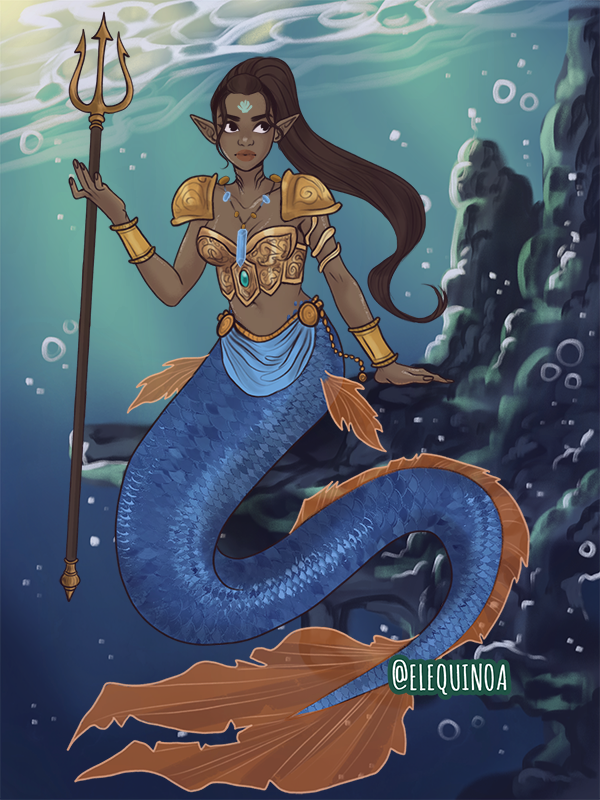 atlantean guard made with Little Merfolk