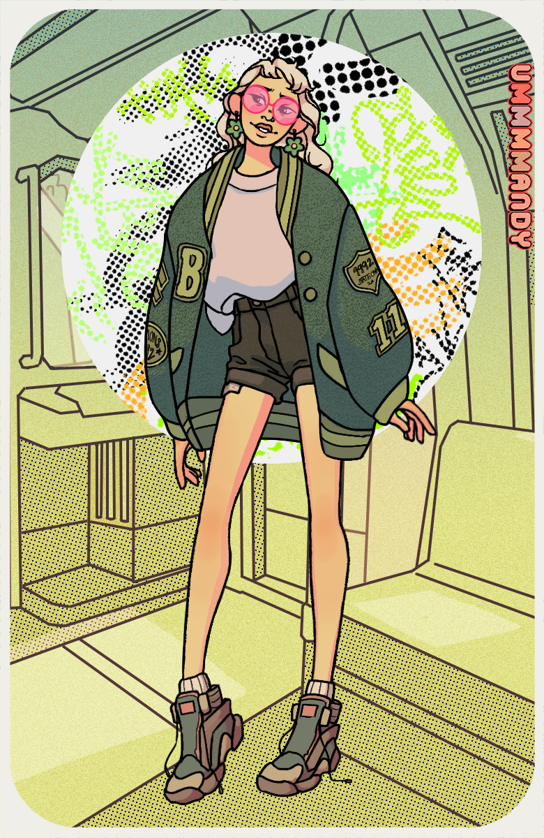 you green girl made with dress up, schmess up