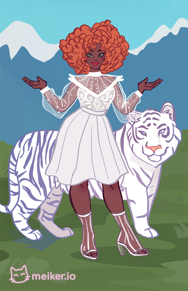 Woman and her companion - ZA made with Candypeps