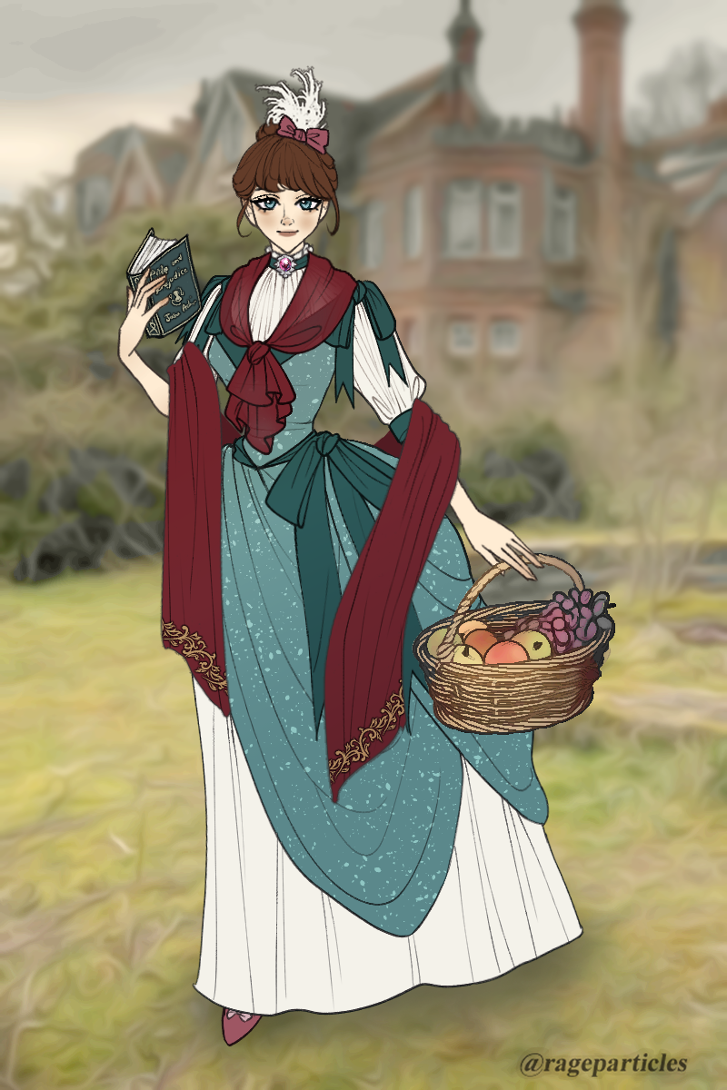 1880s, going on a picnic - ZA made with 1880's Dress up