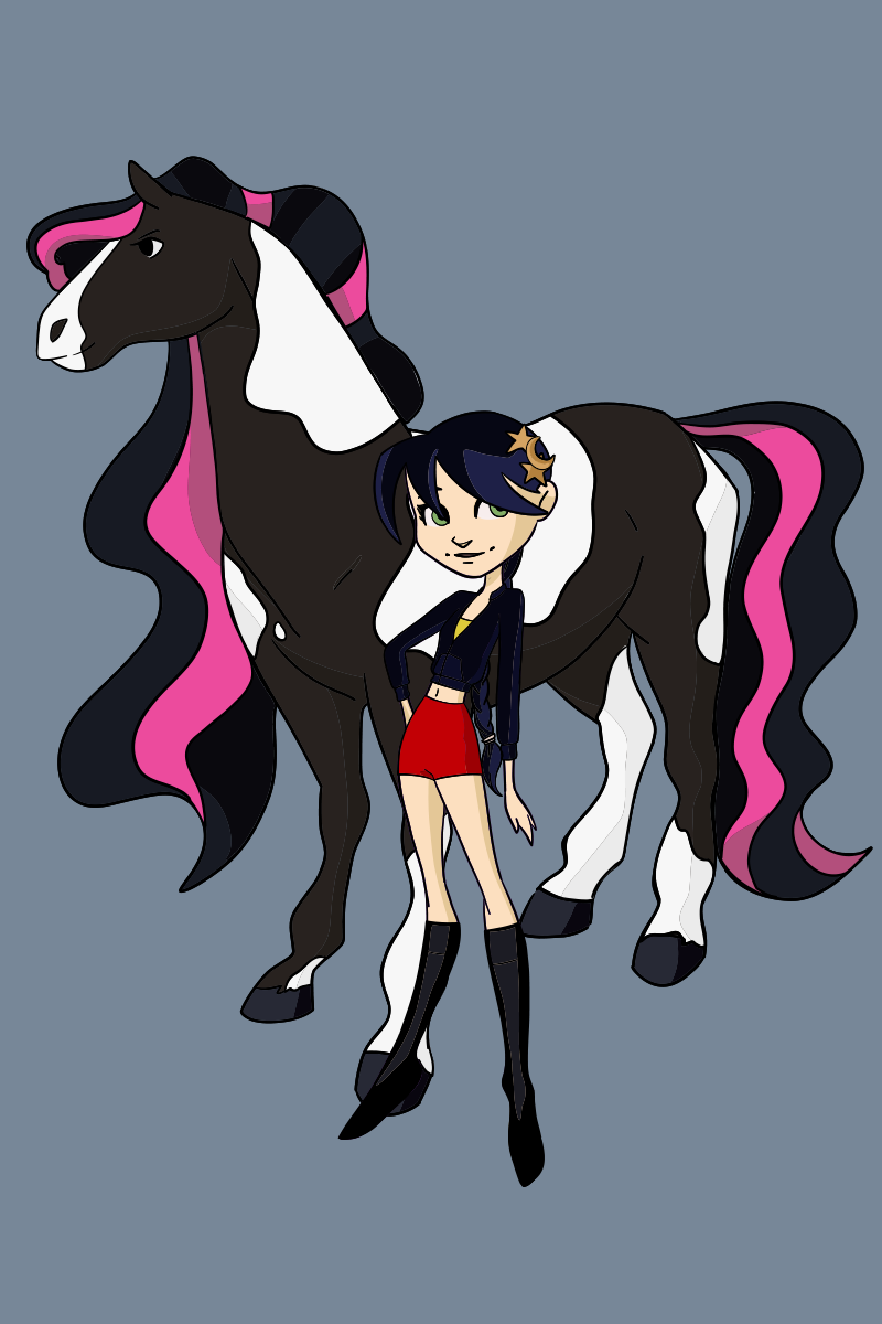 Luna & her horse: Rose made with in horse country