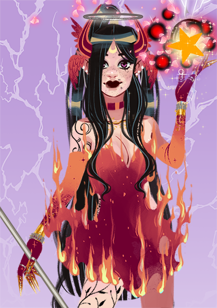 Phoenix! made with Fantasy Princess Maker