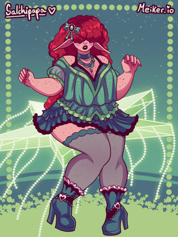 Green :D made with Velvet Valentine