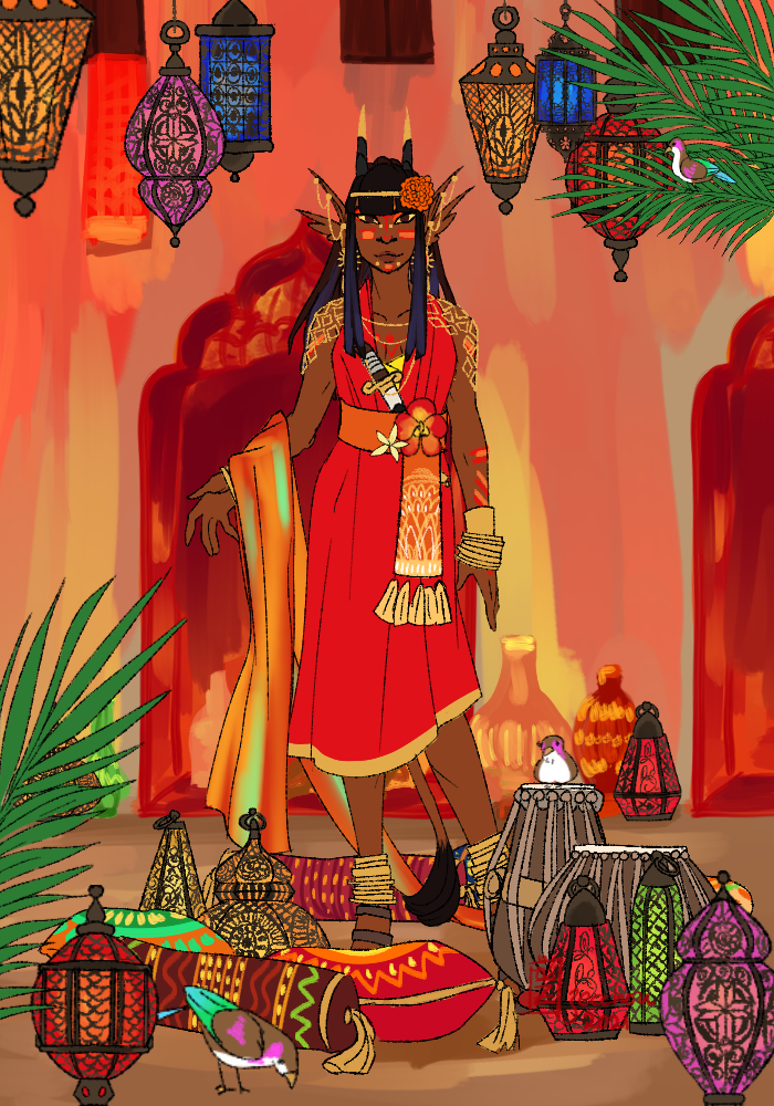 Lantern Store Keeper made with Painting of an Asadin