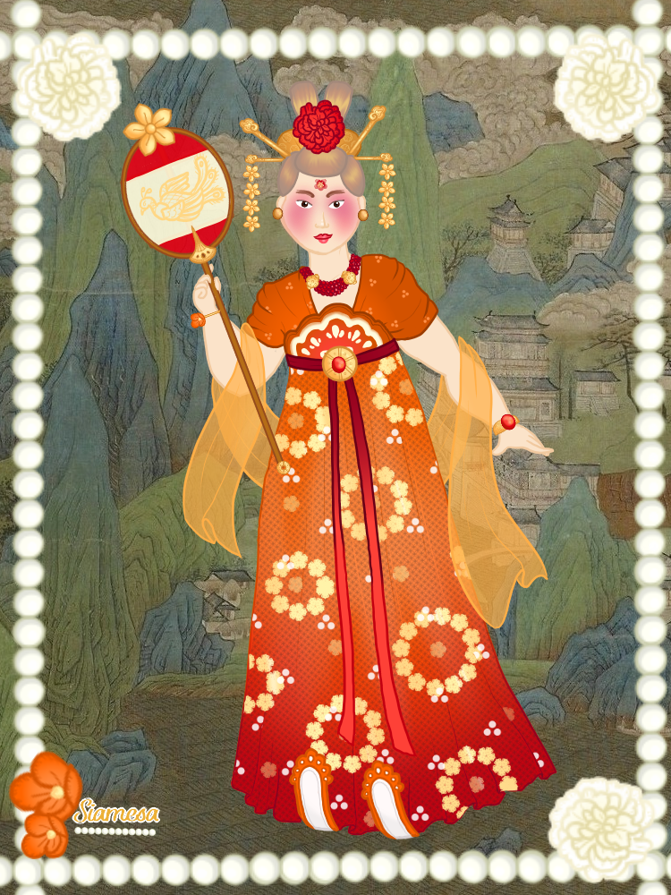 Oranges and Red made with Tang Dynasty Beauty