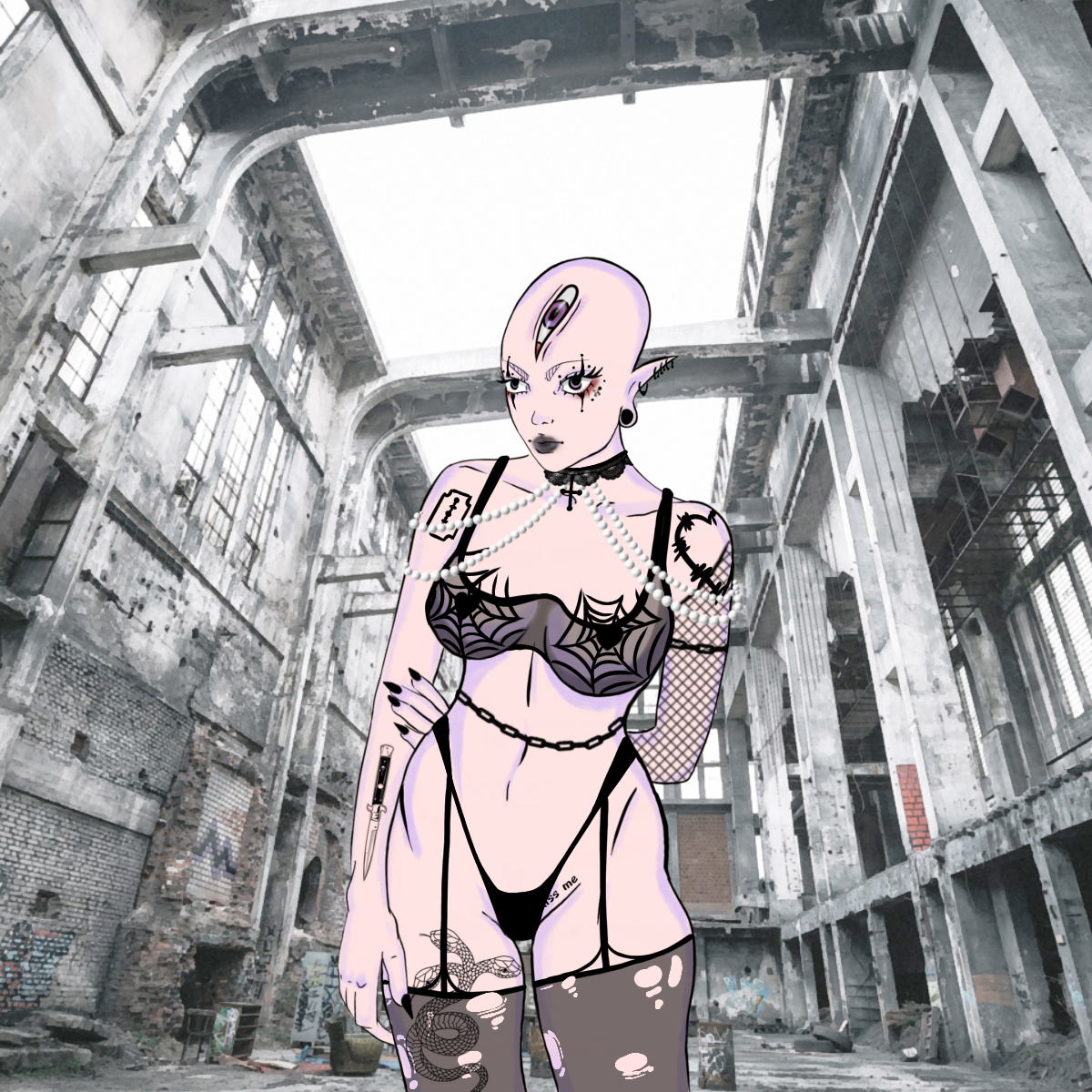 goth traveller made with Demon Dust
