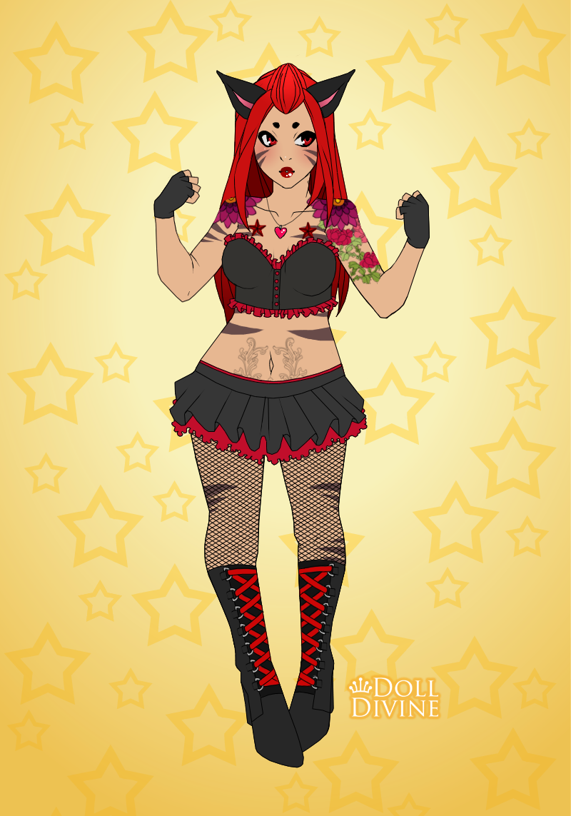 anime cat girl made with Anthro Maker