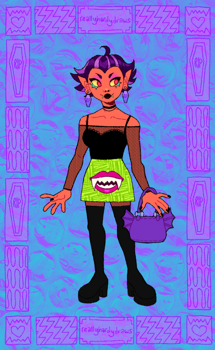 vamp skirt made with ronnie von ruby (vampire girl dress-up)