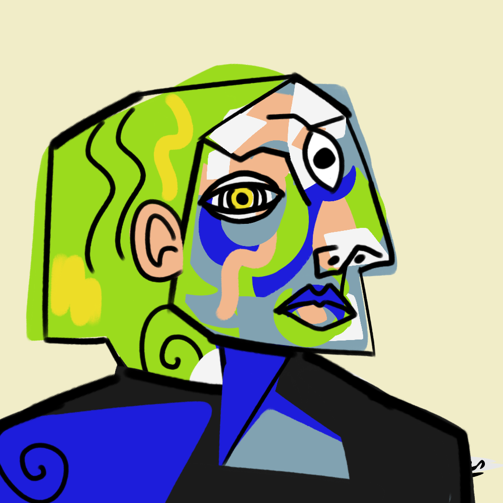 portrait yay made with Picasso style face maker