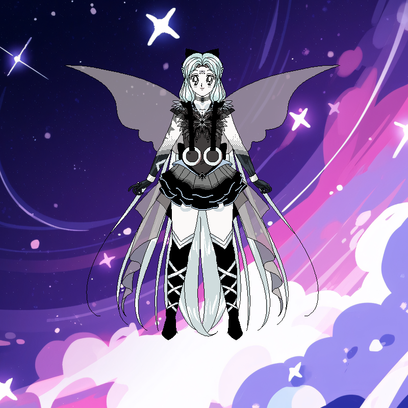 Monochromatic Senshi made with Pretty Soldier Maker