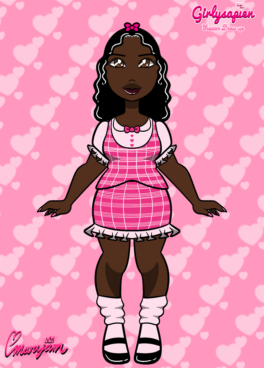 Pretty in Pink made with Girlysapien Creator Dress Up