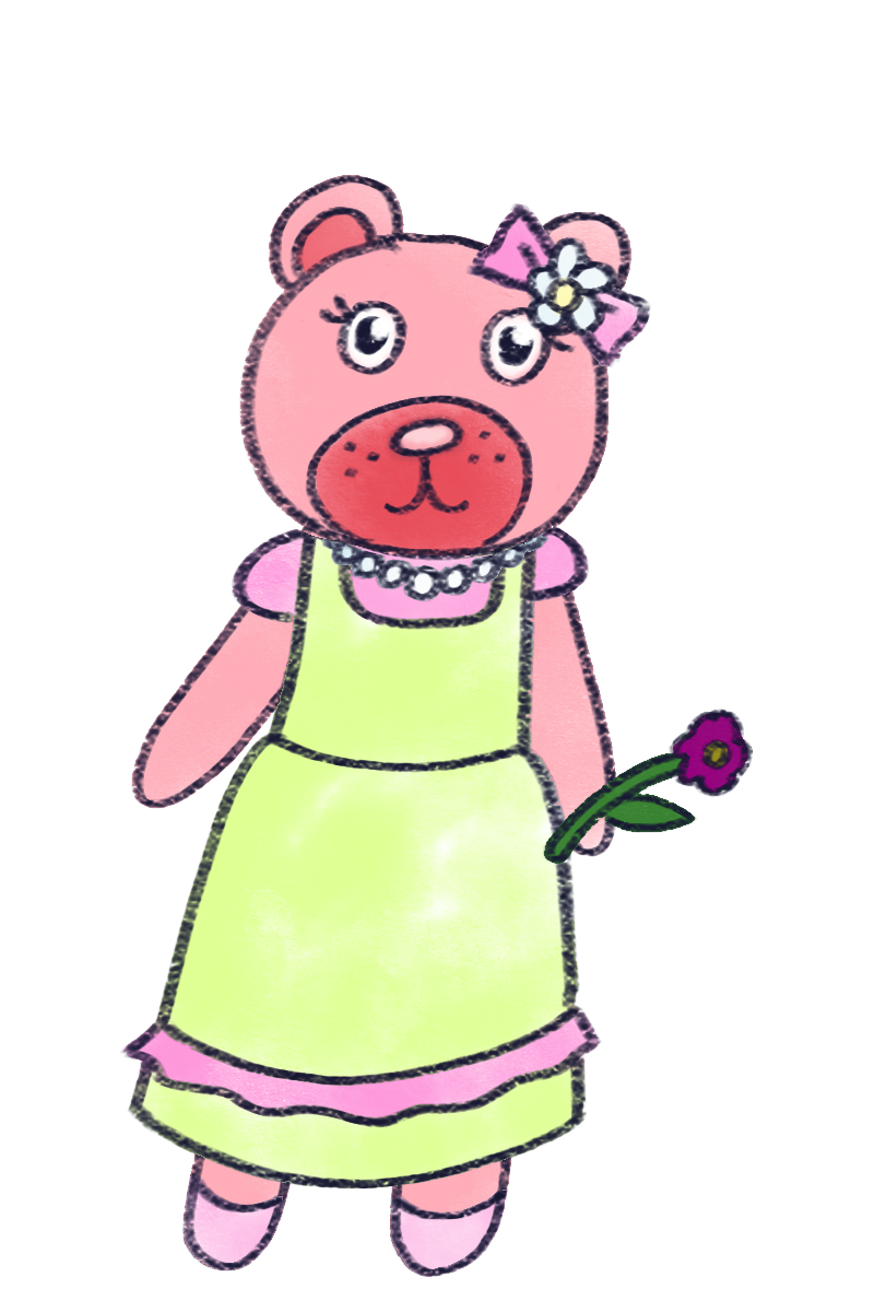 Pinky Bear made with Teddy Bear Plushy Dress Up Game