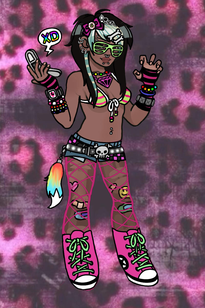 ravers fantasy made with Scene Girl Dress Up