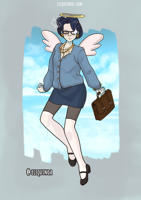 Angel of Studying made with Anime Girl - HALLOWEEN EDITION