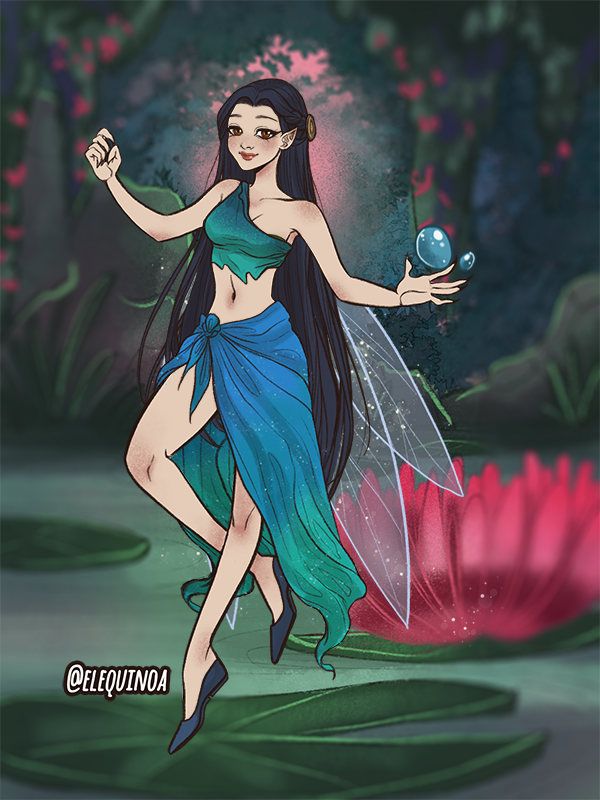 Silver mist made with Forest Fairy