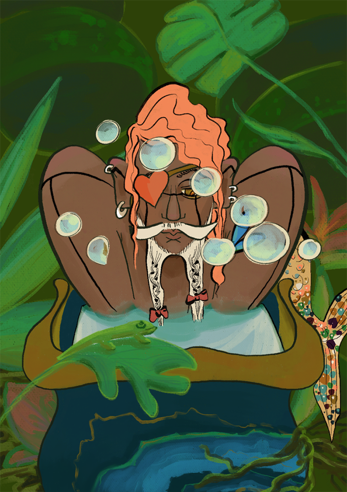 Mer-Muhamad made with Mustache bath time