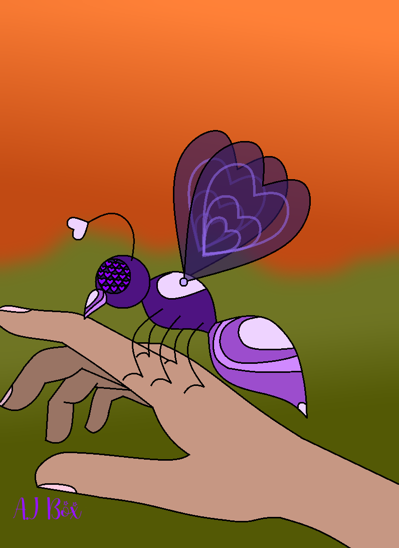 Purple heart made with Love Bug creator