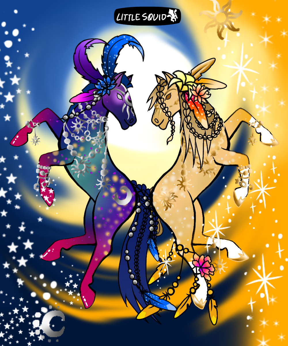 Dusk vs Dawn made with The Equine-nox