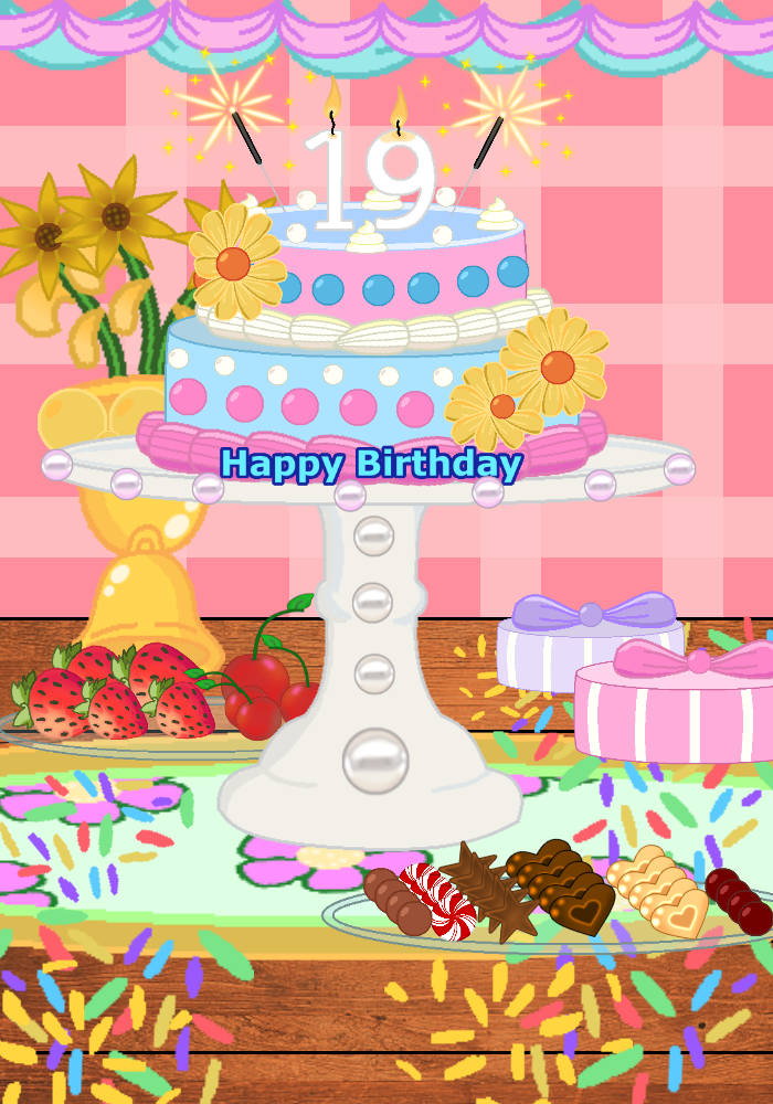 Happy Birthday made with Piece of Cake