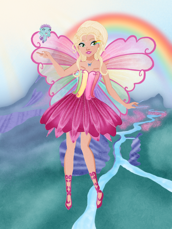 elina (rainbow) made with Barb's Movie Wardrobe