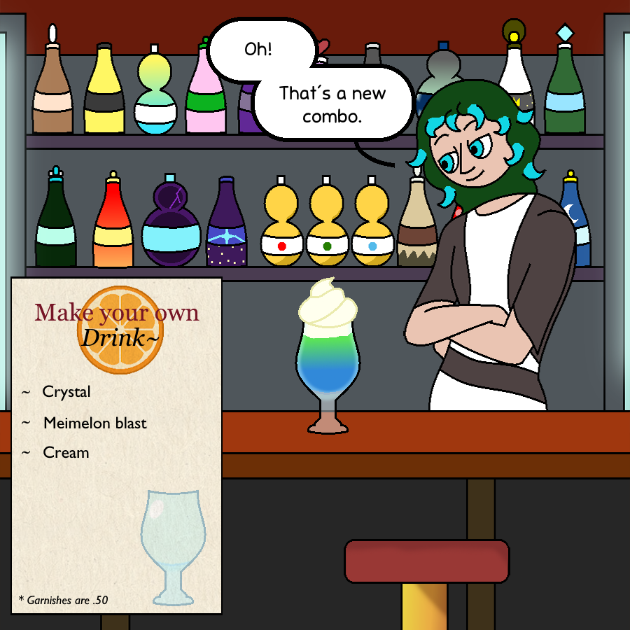 Crystal blast w cream made with Late night drink