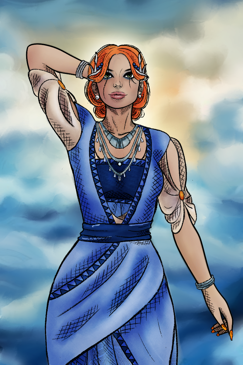 Seaside Maiden made with OC Character Creator